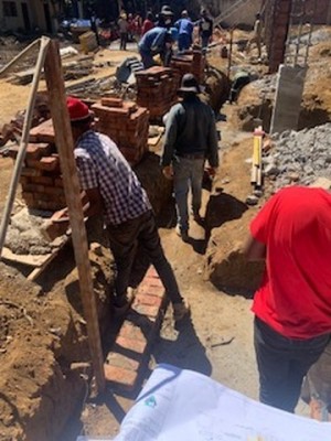 Foundation-brick-work